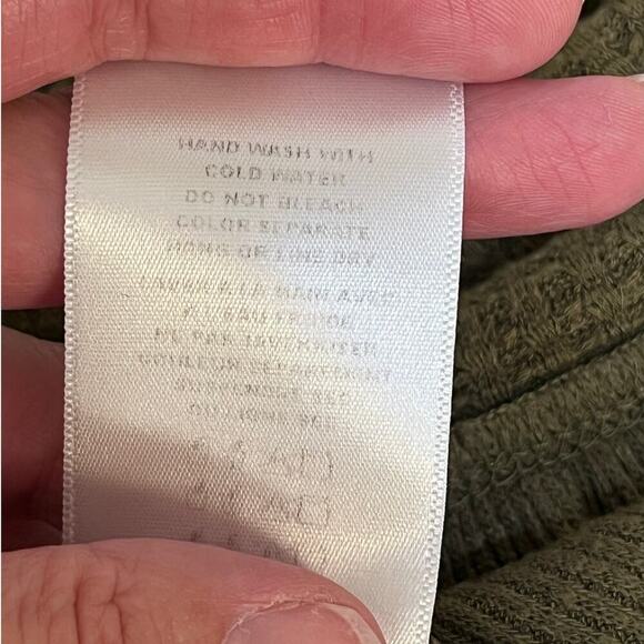 Anthropologie Eri & Ali Green & White Striped Ruffled Knit Top Size XS - Picture 8 of 8